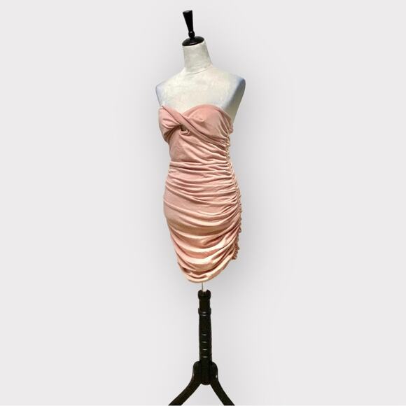 Fashion Nova Strapless Bondage Dress Pink - Picture 2 of 7